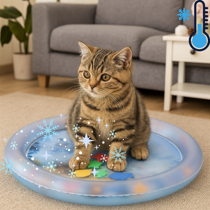 AquaPaws™ ChillMat – Interactive Cooling Pad for Cats