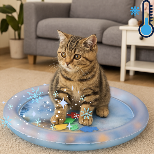 AquaPaws™ ChillMat – Interactive Cooling Pad for Cats