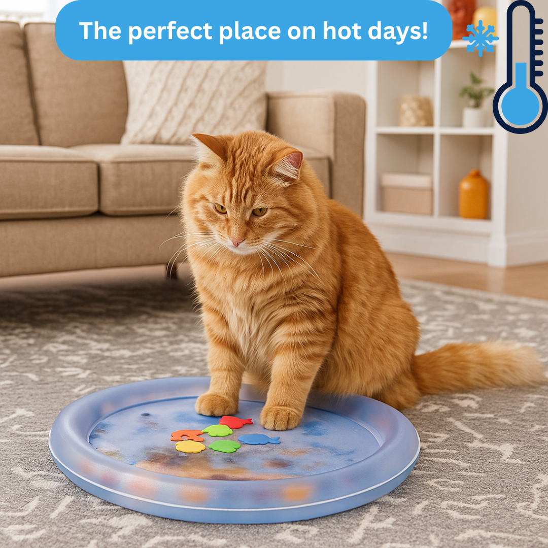 AquaPaws™ ChillMat – Interactive Cooling Pad for Cats